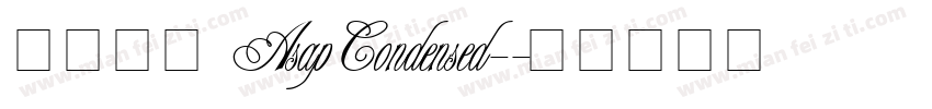 英文字体 AsapCondensed-字体转换